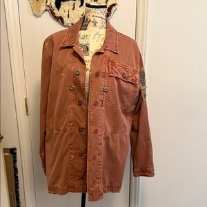 Free People Rust Military Jacket